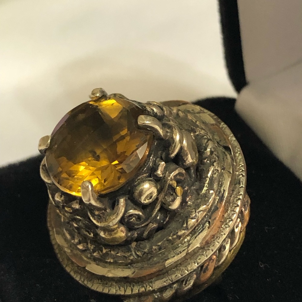 Adjustable Imperial Topaz ring